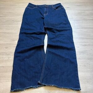 28w Blue Wide Leg Flared Bootcut Jeans Y2K